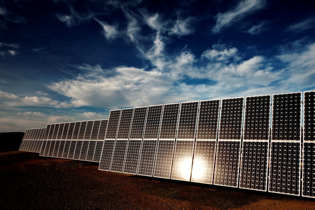 Solar panel farm in Totana, Spain.